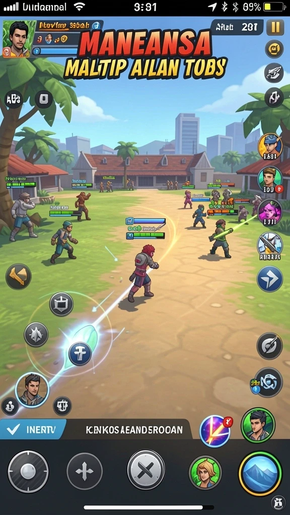 Screenshot fitur sosial yang memungkinkan permainan bersama teman.