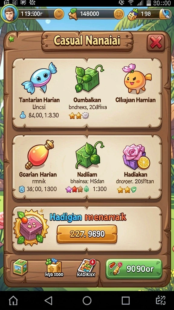 Tampilan menarik dengan berbagai pilihan slot.
