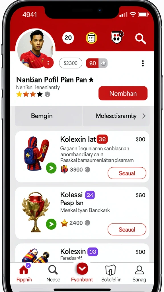 Tampilan karakter yang menarik dan penuh warna.