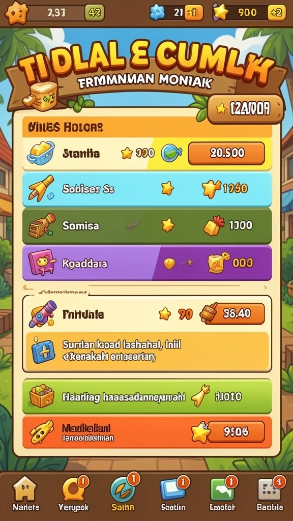 Tampilan awal game dengan karakter yang menonjol.