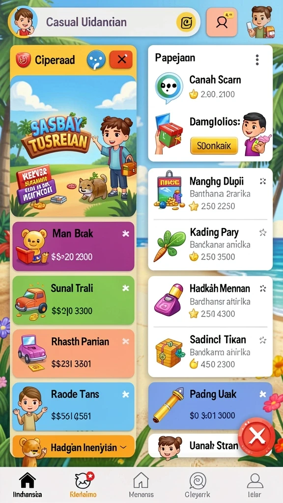 Beragam jenis permainan judi yang tersedia.