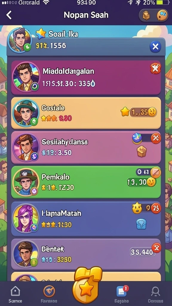 Screenshot dari salah satu level menantang di REKOR777.