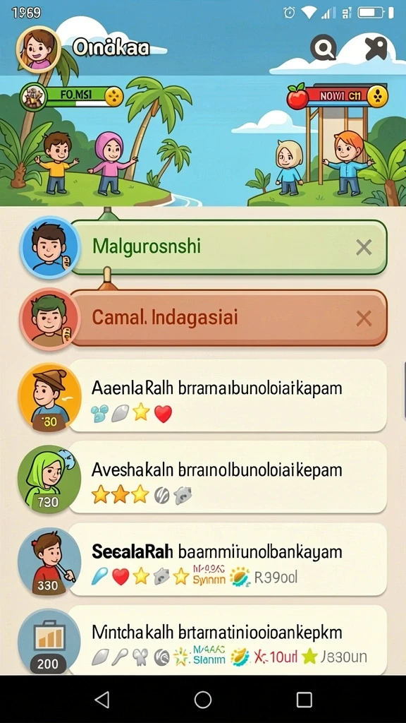 Salah satu level yang menantang dan penuh rintangan.