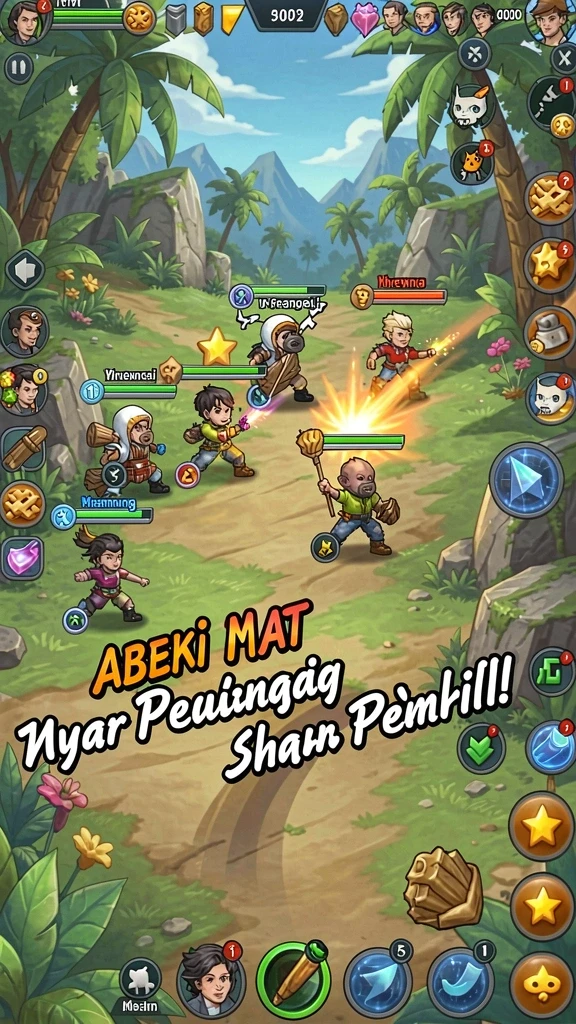 Desain kartu yang unik dan penuh warna.